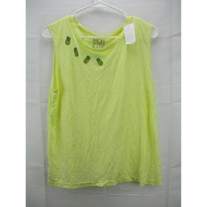 Womens ModernLux Pineapple T-shirt Yellow-Size XXL New
